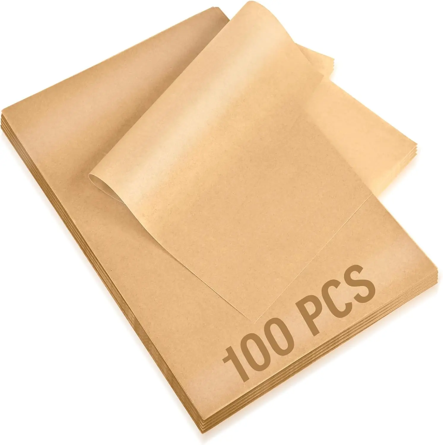 

100Pcs Unbleached Parchment Paper Sheets, 9x13 In Precut for Baking Grilling Air Fryer Steaming