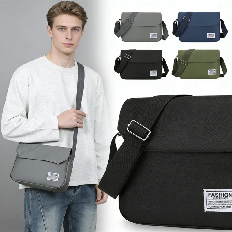 

Quick Access Crossbody Messenger Bag Heavy Duty Nylon Multi Pocket Organizer Business Commute Hiking Cycling Travel Water