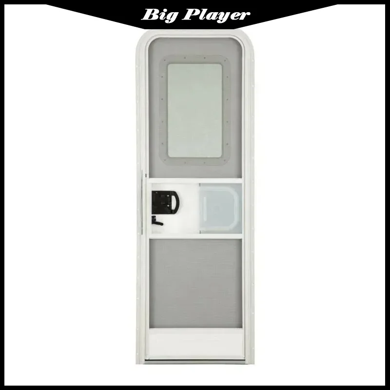 Aluminum Alloy Caravan Rv Entry Screen Doors European Door With Fly Screen - Rv Motorhome Camper Trailer