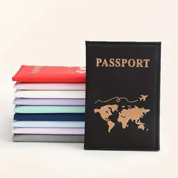 1PCS Pu Leathaer Fashion Travel Passport Holder Case ID Name Business Cards Protector Pouch Passport Cover Bag for Women Men