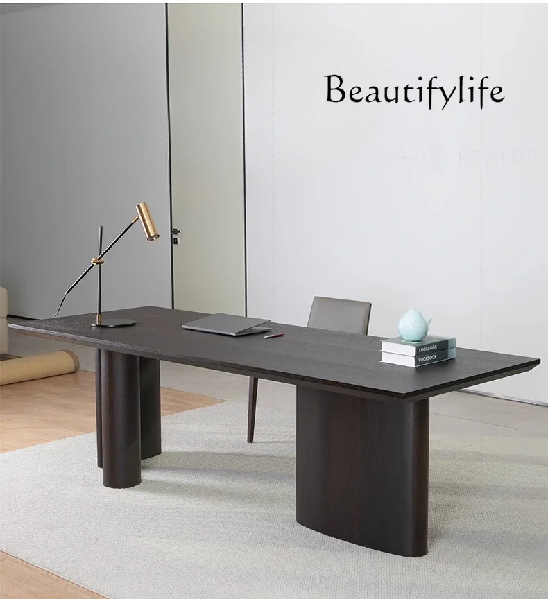 Solid wood desk and chair combination modern simple study home office writing workbench fashionable
