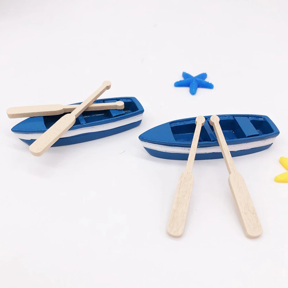 

4 set Mini Wooden Boats Micro Landscape Decorations Diy Materials For Home Garden Art Craft Aesthetic Photo Props