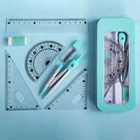 Compasses Suit Geometry Set With Rulers/Compasses Professional Mutifunctional Student  Precise Math Tool Kit For Students