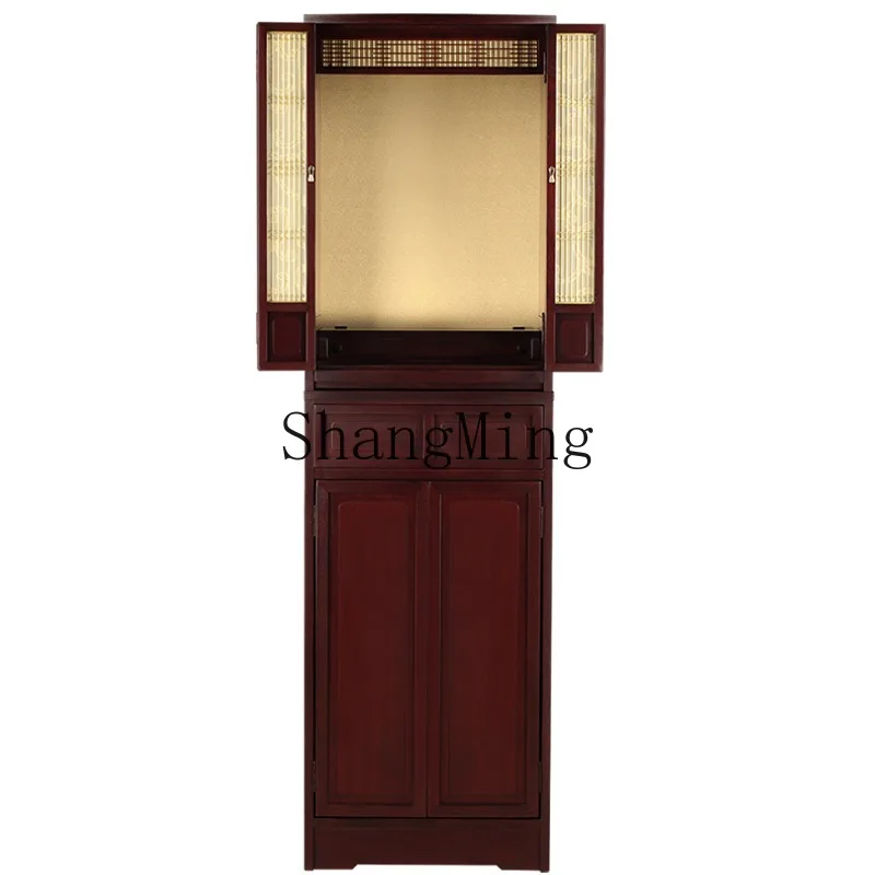 

ZHB Zhifu Ping An Modern Simple Household Living Room Offering Table Offering Table Buddha Cabinet with Door Standing Cabinet