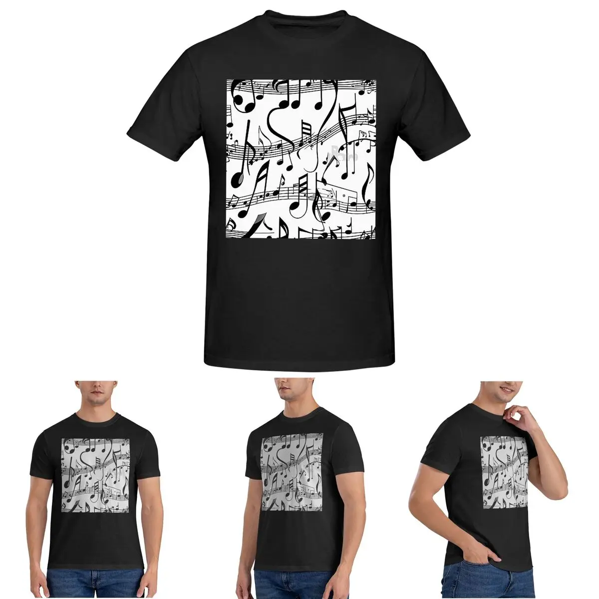 

Мужская футболка с абстрактными клавишами фортепиано и музыкальными нотами, хлопковые футболки больших размеров, мужские топы с короткими рукавами и круглым вырезом