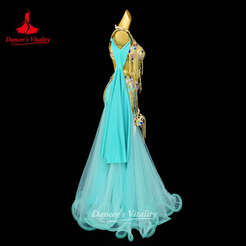 Traje de Danza Oriental para Adultos, Estilo Mejance Pop Romántico, Ropa Profesional para Competencia, Vitalidad de la Bailarina, Disfraz para Espectáculo de Danza del Vientre