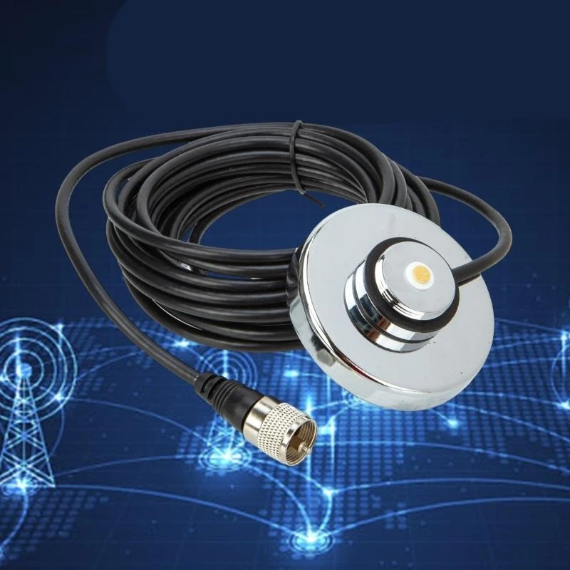 Leichte NMO -Magnetmontage mit 5 m Koaxialkabel 259 -Stecker für Funk