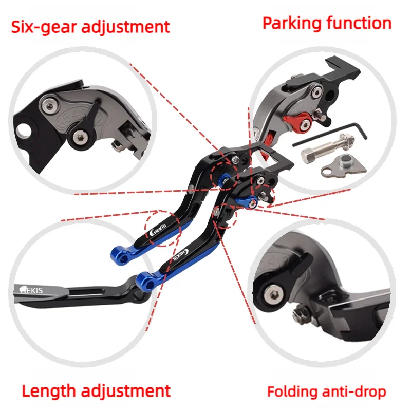 Chekis Is Suitable for Sym Husky Adv300 Adx300 Modified Brake Handle, Handbrake Lever with Parking Function, Brake Horn with Parking Function