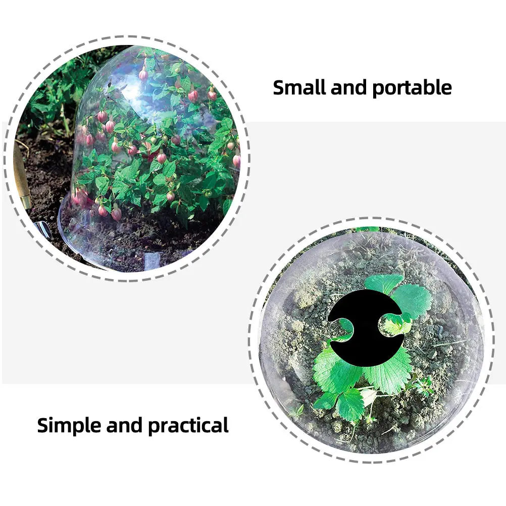 

4Pcs Plant Protective Nursery Mini Plastic Insulation Shelter Rainproof Waterproof Temperature Holding Outdoor