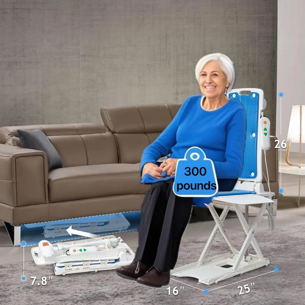 Electric Lift Chair, Floor - Level Lifter Designed to Prevent Falls Among Seniors and Patients, Aids in Standing Up from The