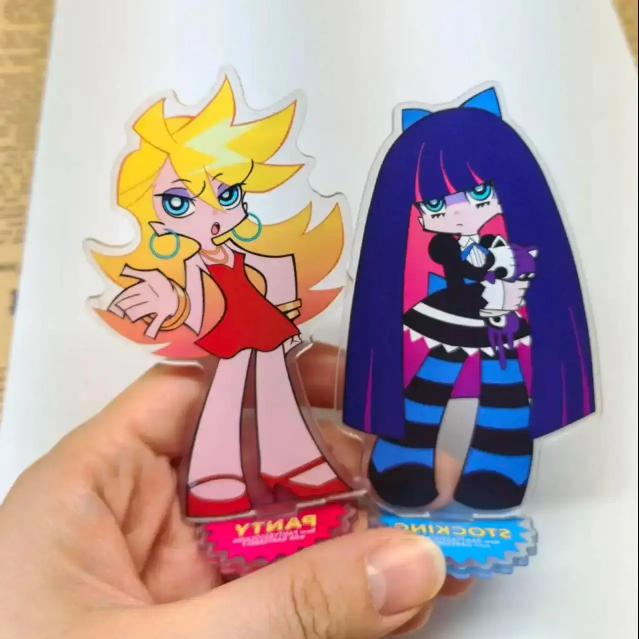 애니메이션 팬티 & 스타킹 with 가터벨트 아크릴 스탠드 데스크탑 장식 소품 팬 선물