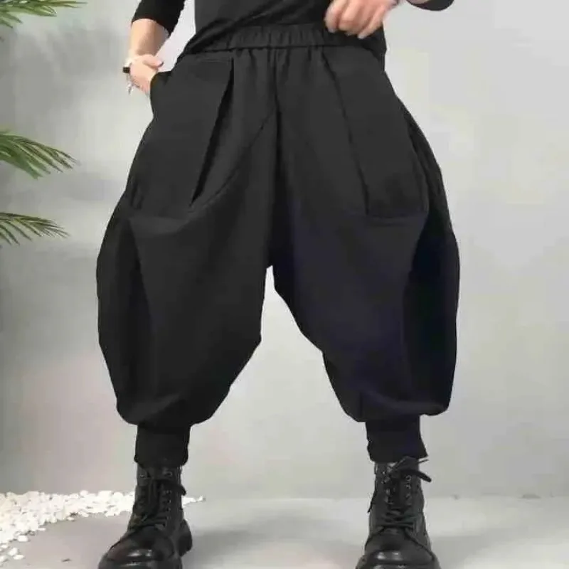 

Autumn Winter New Style Solid Color Korean Style Low Crotch Drop Crotch Leg Harem Pants Trendy Trousers for Women
