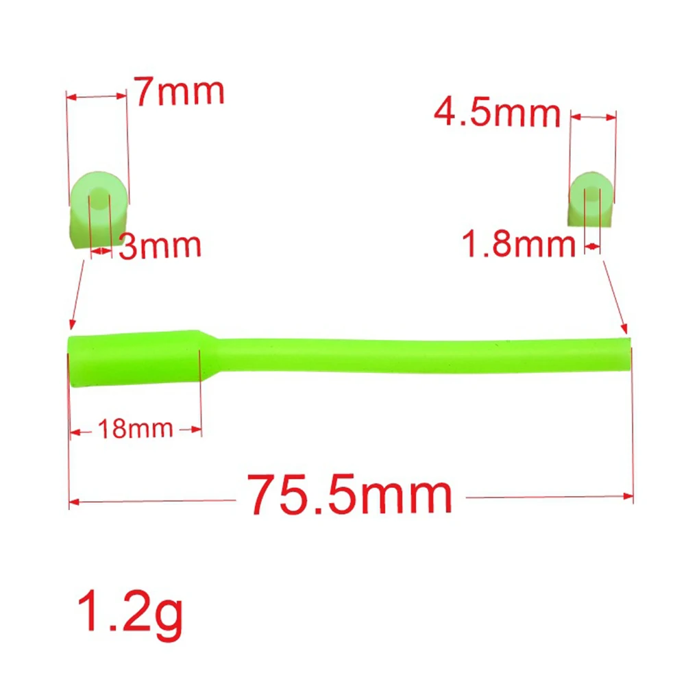 High Quality New Fishing Soft Cover Sleeve Tube Silicone Practical 10pcs Glow In The Dark For Deep Sea Fishing