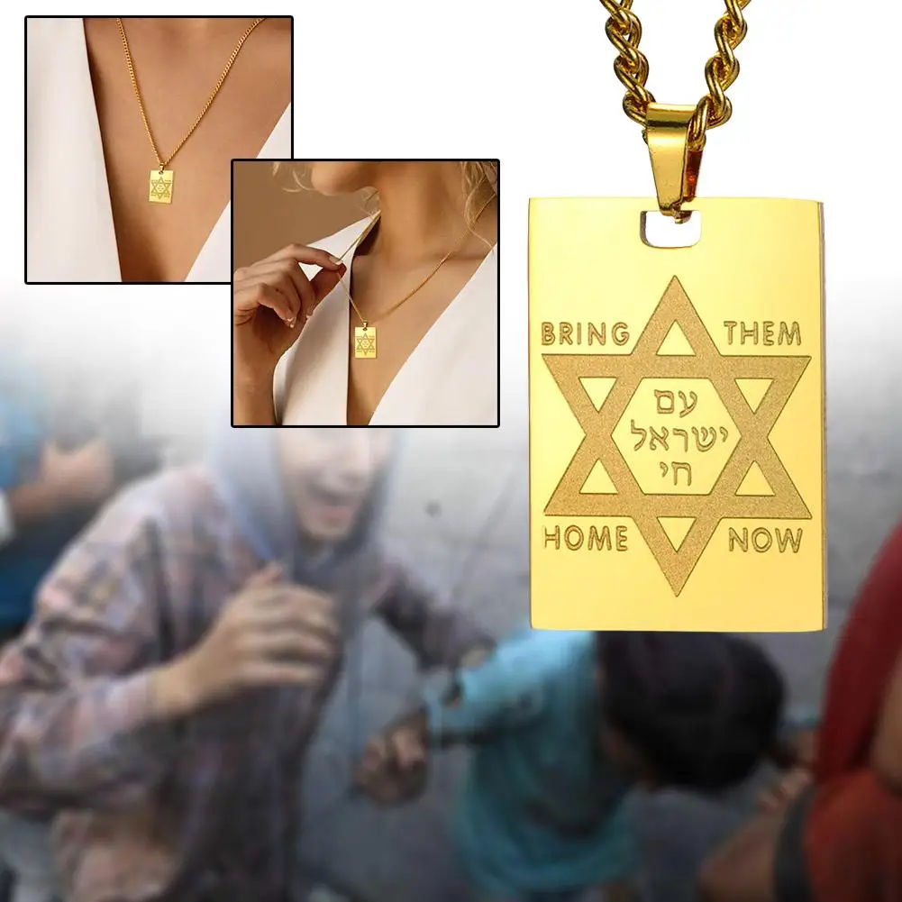 Mens Stainless Steel Star of David Hexagram Pendant Jewelry Them Now Color Gold Jewish Necklace Home Gift Hebrew Bring Z0X7