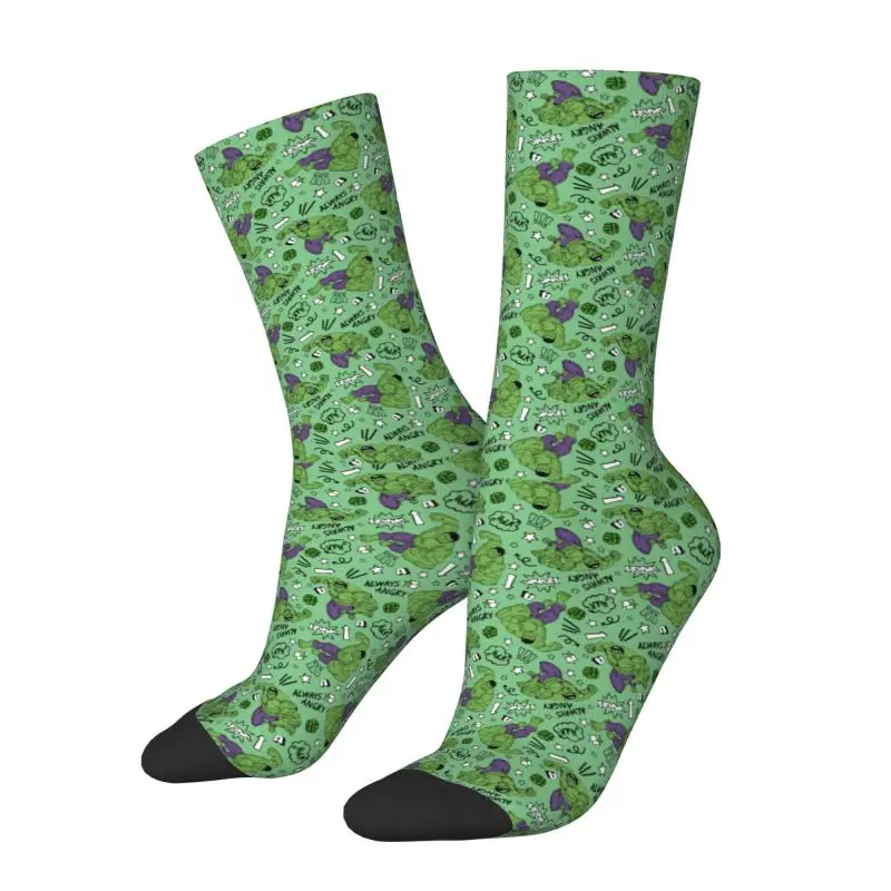 

Custom Cute Hulk Comic Art Socks Women Men Warm 3D Printing Sports Football Socks