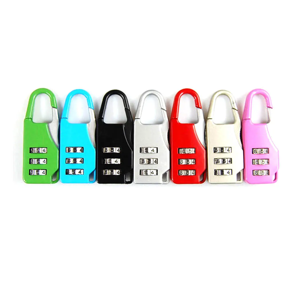 Mini Dial candado de combinación de contraseña de 3 dígitos candado de seguridad de viaje para equipaje candado bolsa de cuaderno candado antirrobo