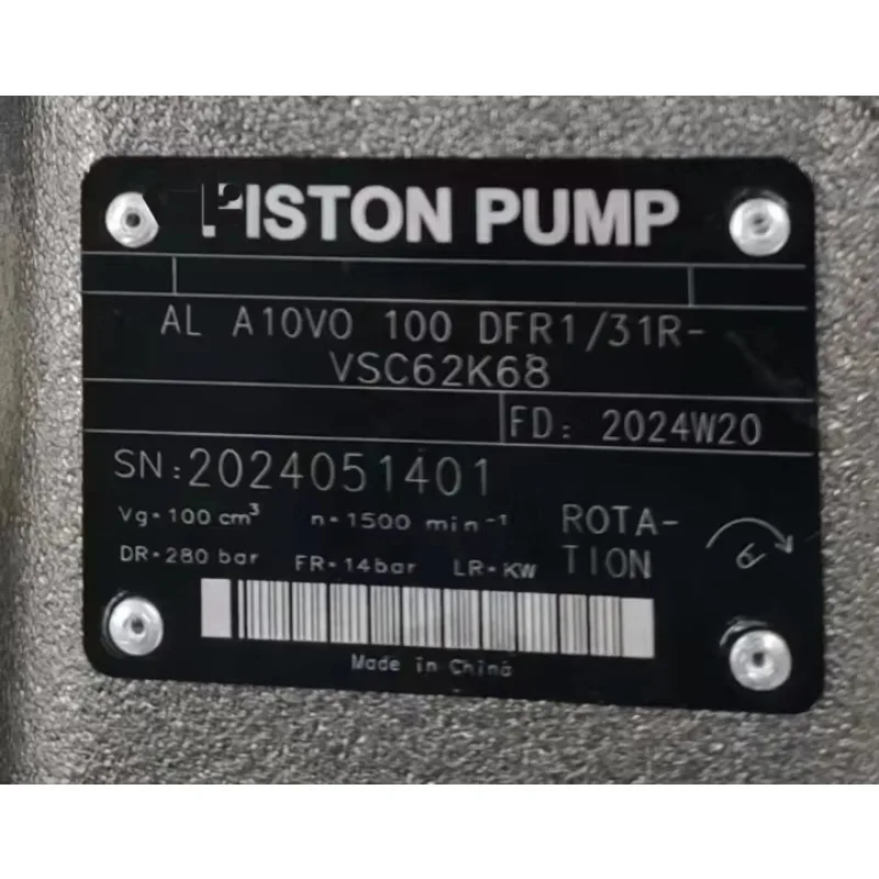 مضخة المكبس الهيدروليكي OEM A10VO100 A10VO28/45/71 سلسلة AL A10V O100 DFR1/31R-VSC62K68 مضخة الإزاحة المتغيرة للمكبس المحوري