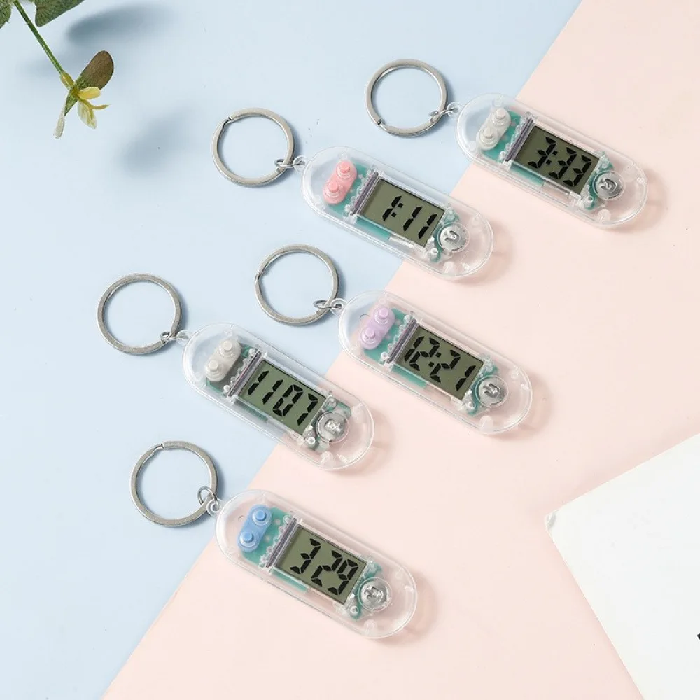 

Digital Wall Watch Keychain Clock Transparent Mini Electronic Watch Clock Dedicated Silent Convenient Schedule For Study Exams