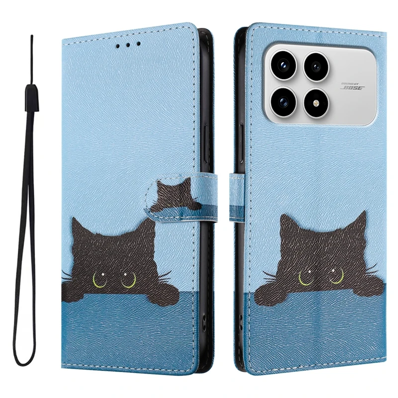 ل فوندا Xiaomi Poco F8 Pro حافظة Poco F 8 Pro غطاء محفظة قلابة حامل جراب هاتف ل Xiaomi PocoF8Pro غطاء الكرتون القط الحيوان