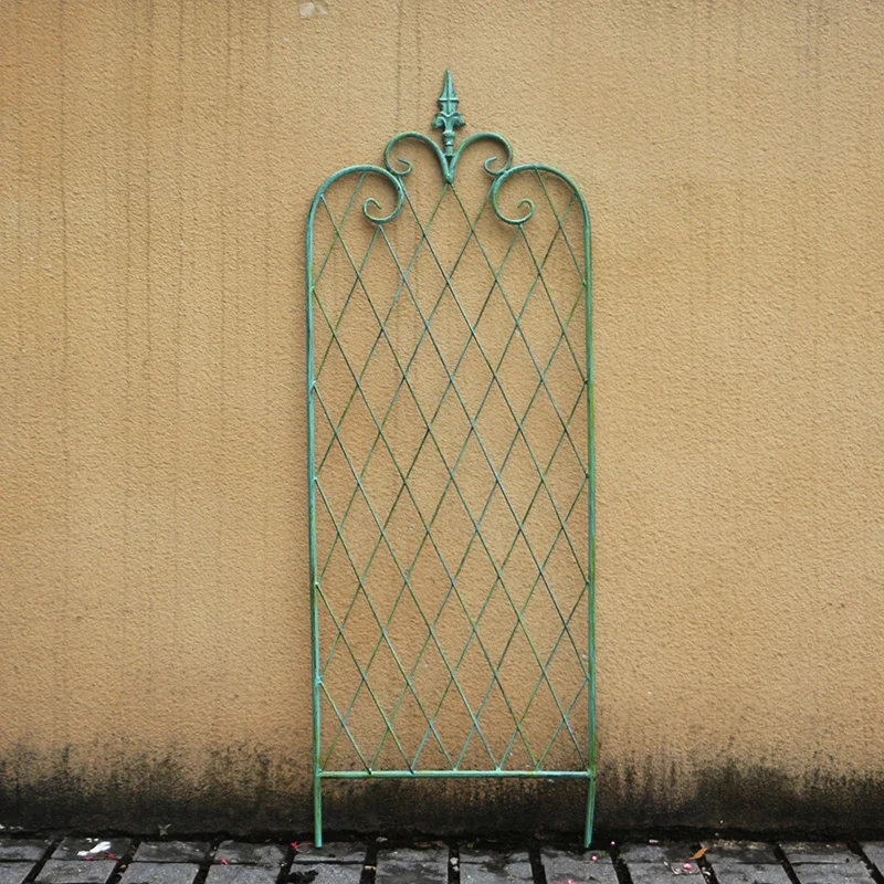 American clematis climbing vine flower stand wrought iron mesh screen rose flower stand European outdoor garden gardening
