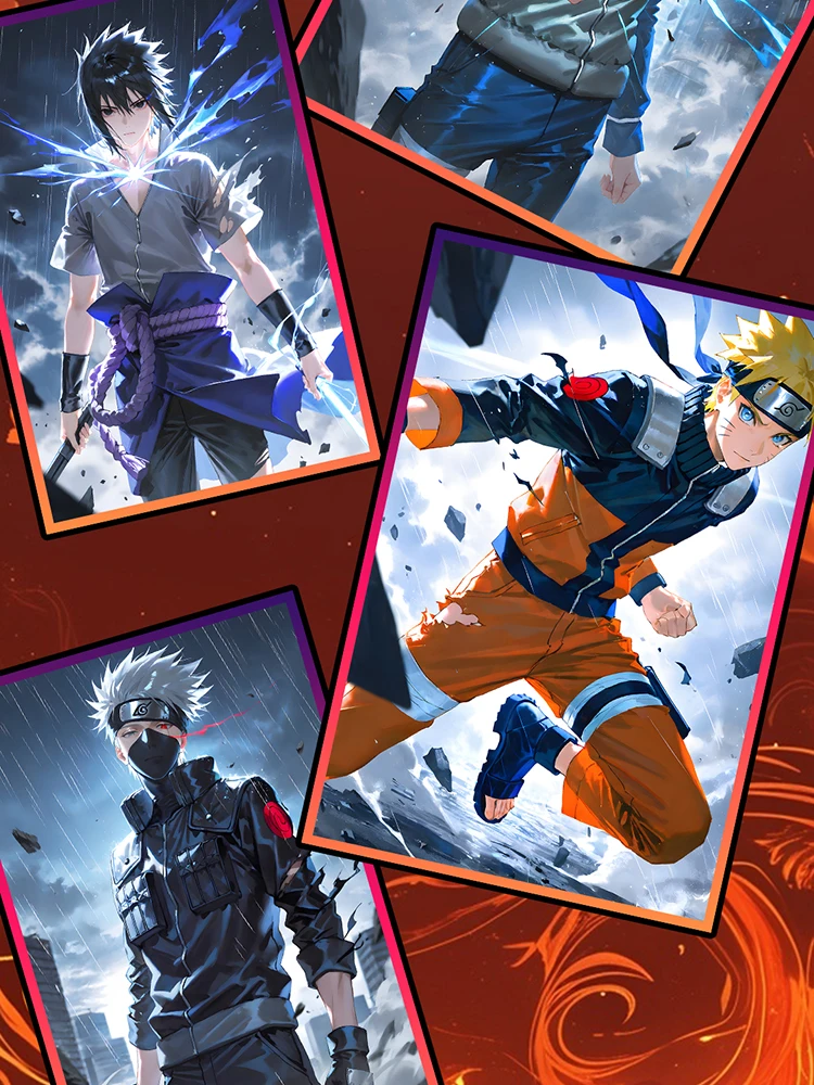 2025 Newest ShangBao Naruto A6 Board Japanese Anime Konoha Bond Collection Board Hinata Sakura Sasuke Booster Box TCG Hobby Gift