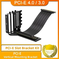 Kit de soporte de montaje vertical GPU, cable elevador PCIe 4,0/3,0 X16 de 200 mm, soporte de montaje de dirección de tarjeta gráfica