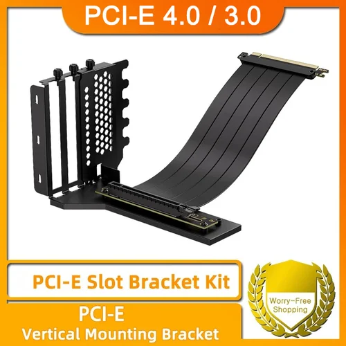Kit de soporte de montaje vertical GPU, cable elevador PCIe 4,0/3,0 X16 de 200 mm, soporte de montaje de dirección de tarjeta gráfica