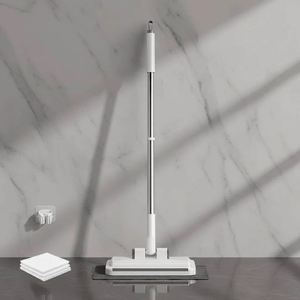 Flat Mop With Hands-Free Cleaning Function For Home Use Multi Surface Floor Cleaner