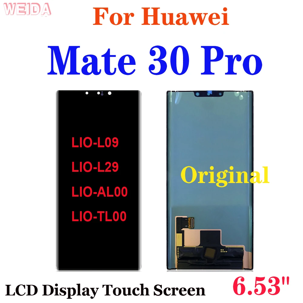 

6.53" Original LCD For Huawei Mate 30 Pro LCD LIO-L09 L29 AL00 TL00 LCD Display Touch Screen Digitizer Assembly Replacement