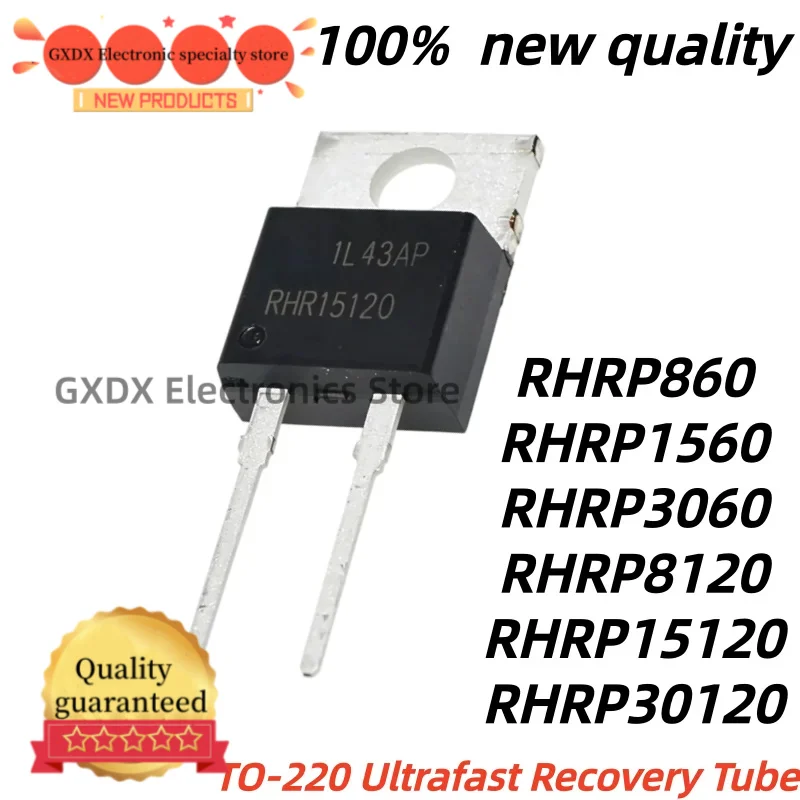 10Uds 100% Nuevo Quality RHRP860 RHRP1560 TO220 RHRP3060 RHRP8120 RHRP15120 RHRP30120 TO-220-2 Best Quality transistor In Stock