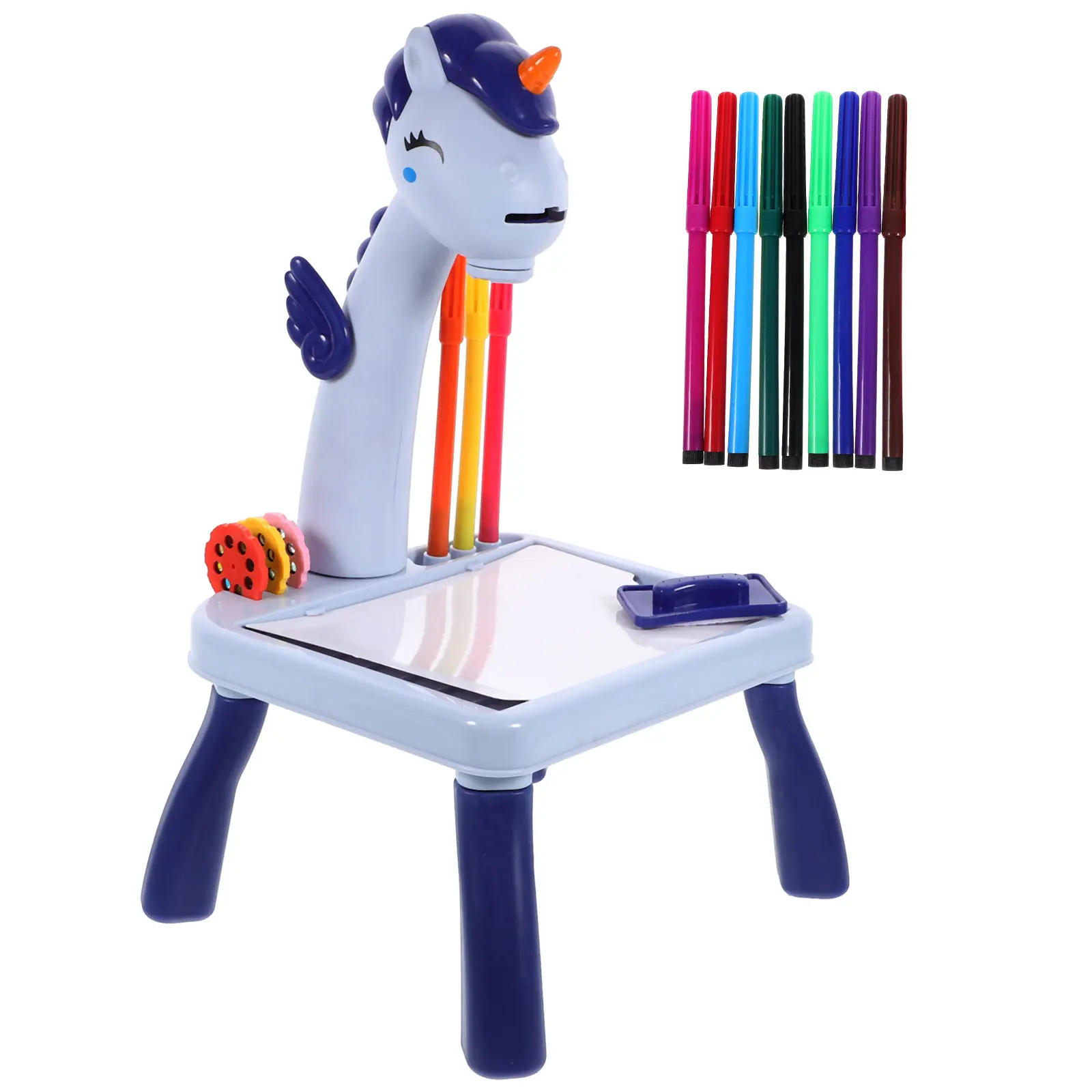 

Набор для рисования с проектором «Единорог»: развивающий стол-проектор для детей, обучающий креативному рисованию и познавательным навыкам