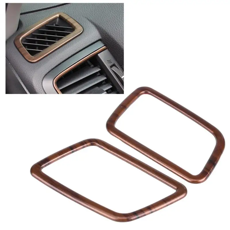 2 pcs Car Peach Wood Grain  Air Outlet Frame Cover Trim Frame for Honda CRV 2017 Car Styling