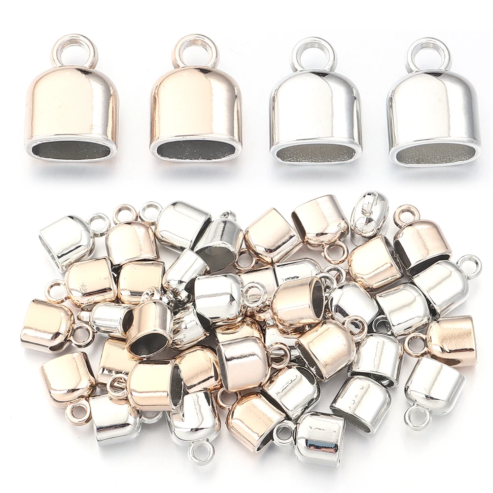 20pcs/lot CCB Crimp End Caps Leather Cords End Tip Clasps Bracelet