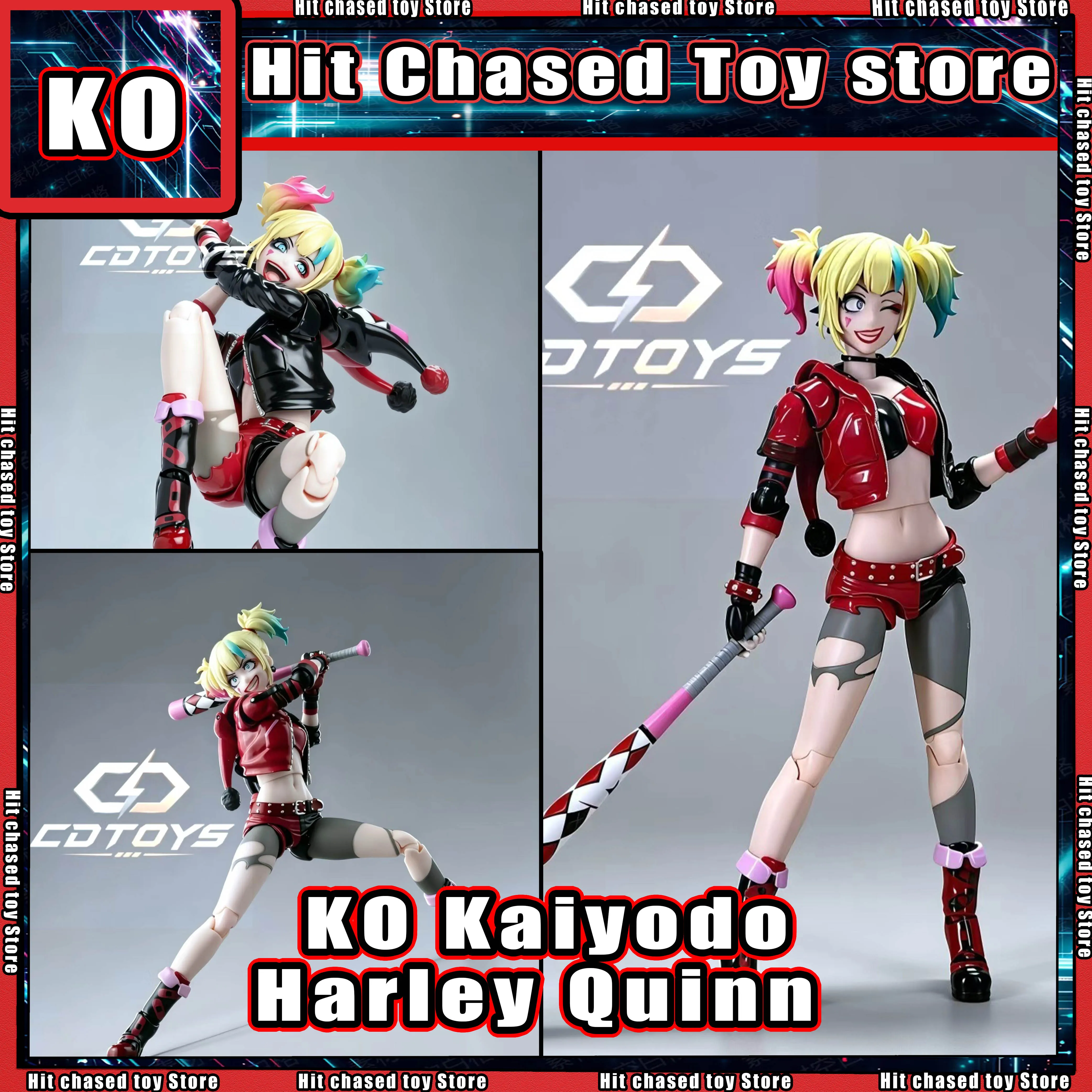 Novos Brinquedos CD: Boneco de Ação Harley Quinn Anime, Figura do Coringa DC, Modelo KO Kaiyodo Yamaguchi, Presentes, Brinquedos do Batman