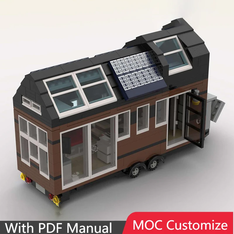 

712 PCS Customize A Small House With wheels Building Blocks Model DIY Assembled Toy For Kids Educational Festival Surprise Gifts