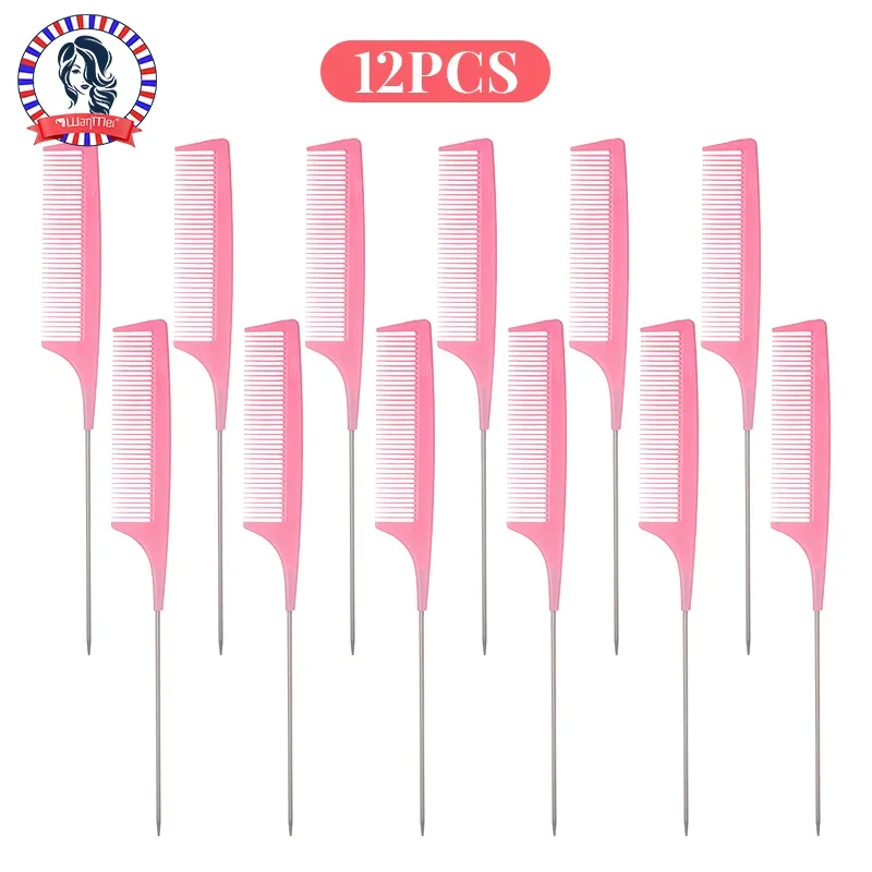 3/12Pcs Hair Comb Set, Silicone Shampoo Brush, Wide Tooth Detangler, Tail Comb, Anti-static for Curly/Wet Hair