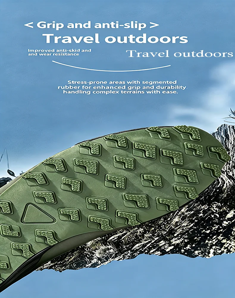 Hochwertige Herren-Wanderschuhe, Bequeme Outdoor-Wanderschuhe, Rutschfeste Sneakers, Berg- und Cross-Country-Fahrradschuhe – Detail 4