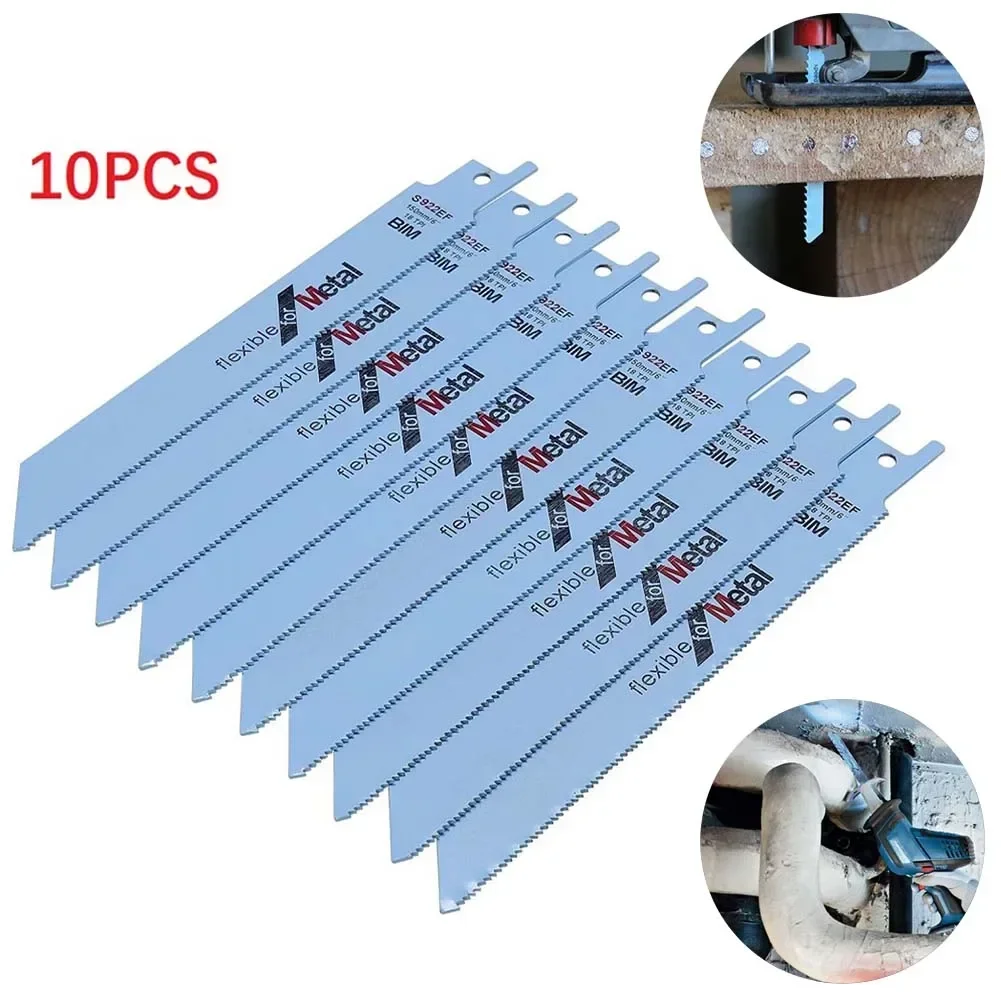 10Pcs 150mm Reciprocating Saw Blade BIM Jig Saw Blades Saber Saw Saber saw blades For Wood Metal Cutting Tools