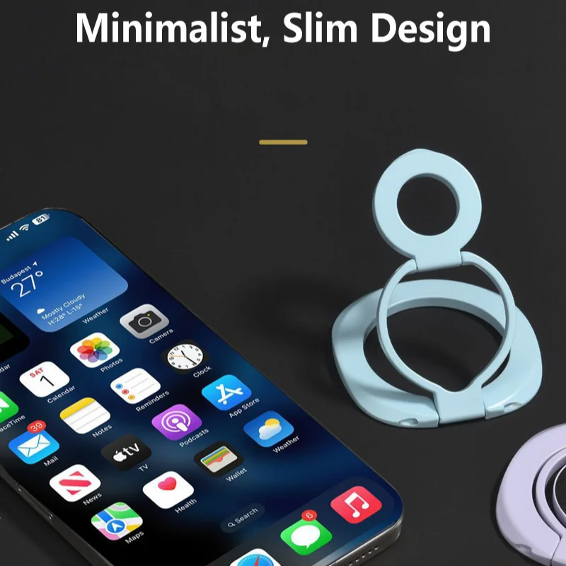 

Ultra Thin Double-sided Magnetic Ring Phone Holder Multifunctional Strong Stable Adsorption Foldable Desktop Phone Stand New