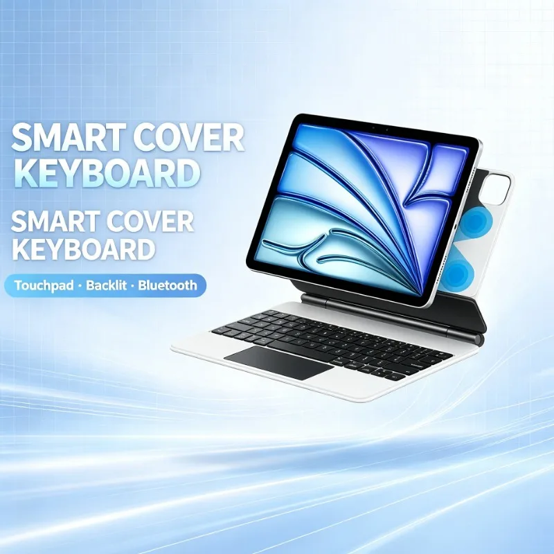 Portable Wireless Touchpad Keyboard Case Backlit for iPad Air 11 13 M4 2026 iPad Pro 11 12.9 13'' M4 M5 iPad 10