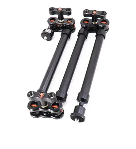 755mm Universal Arm Stand 3 Sections Adjustable Photography Extension Support for Camera Light Microphone Phone Clip new