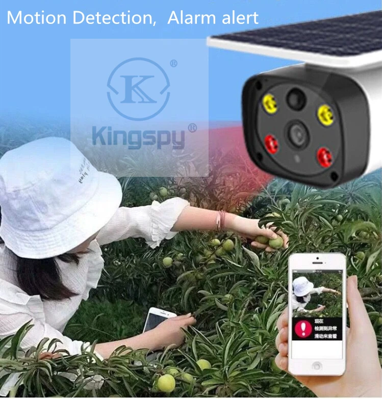 Outdoor Waterproof Wireless PIR Starlight IP67 Solar Powered Battery Security LTE 4G Solar With SIM Card Slot