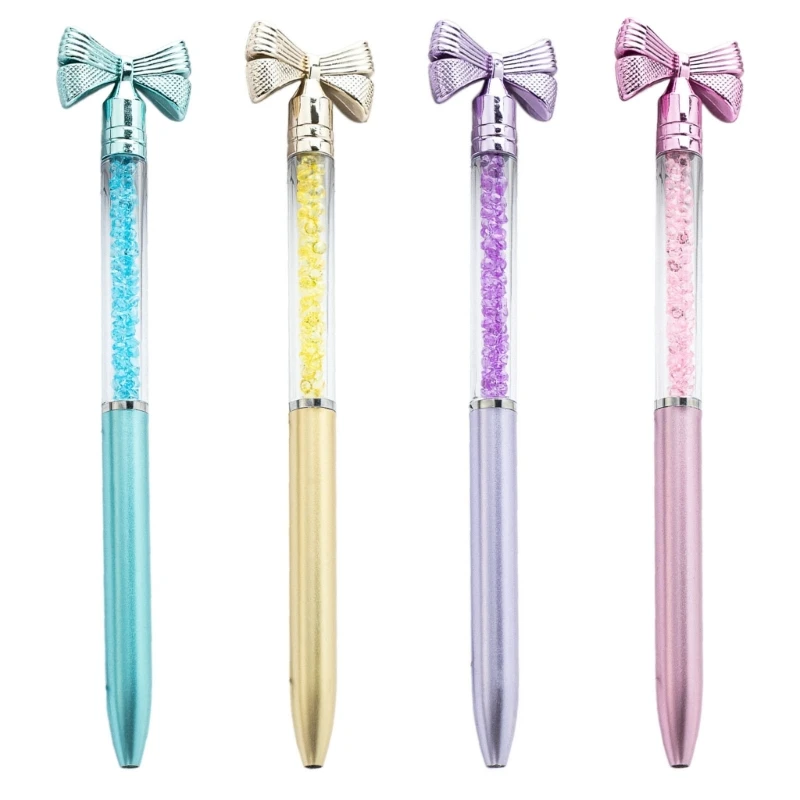 6Pcs Bow Ballpoint Pen Twist to Open/Close 1.0MM Tip, Ballpoint Pen Business Signing Pen Smooth to Write for Office