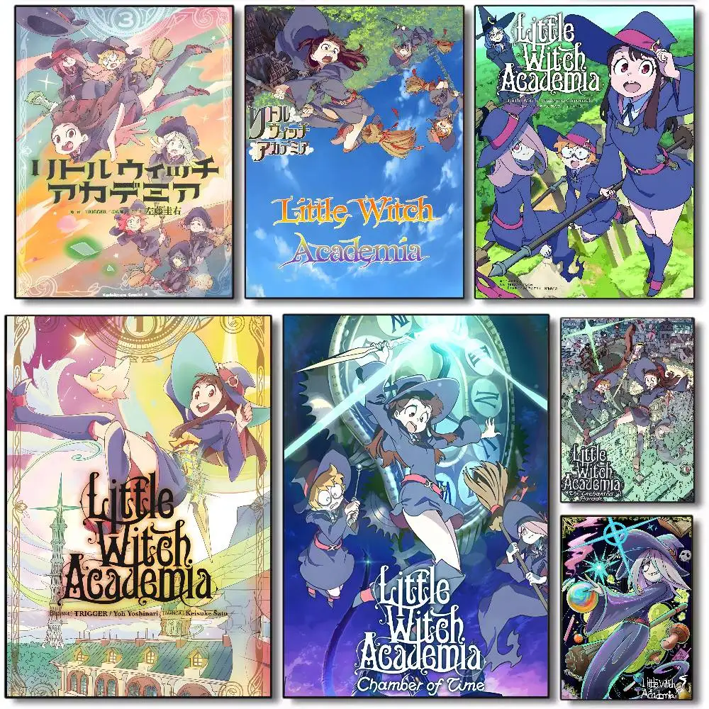 Anime L-Little Witch Academia Poster Art canvas HD aesthetic Printing Paper Wall Art for Living Room Bar fashion Home Decor