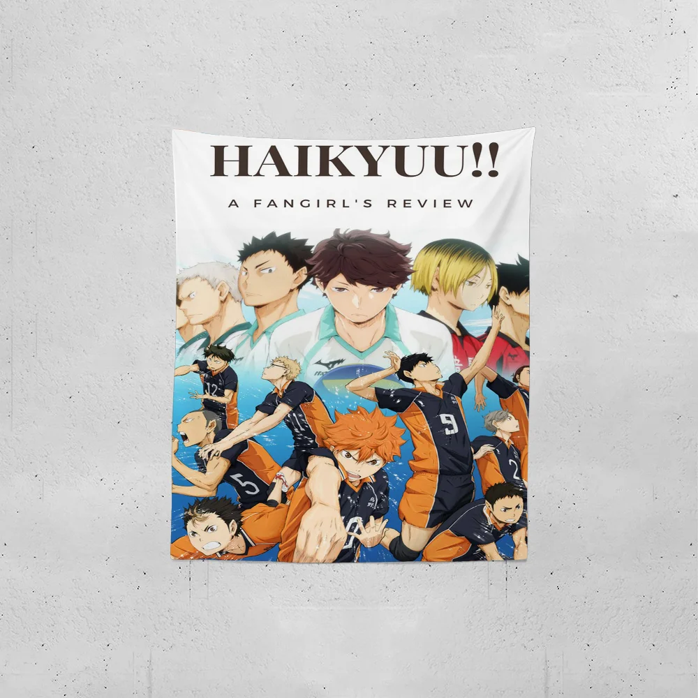 Anime H-Haikyuu!! Tapestry Creative Pattern Photo Living Room Wall Art Tapestry Decor Party Outdoor Decorate Banners