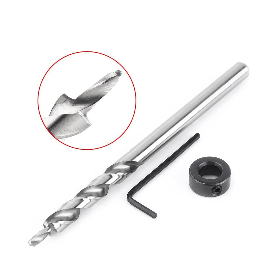 

B69C 3/8 Inch Woodworking Inclined Hole Drilling Step Extended Drill Woodworking Positioner Second Step Drill 9.5Mm