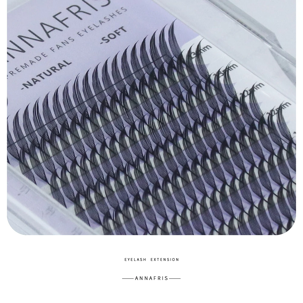 ANNAFRIS Comic Spire Wimpernverlängerung, vorgefertigte Fächer, natürlicher Kaschmir, Manga, falsche Wimpern, natürliche weiche Federform, Pteris Lash