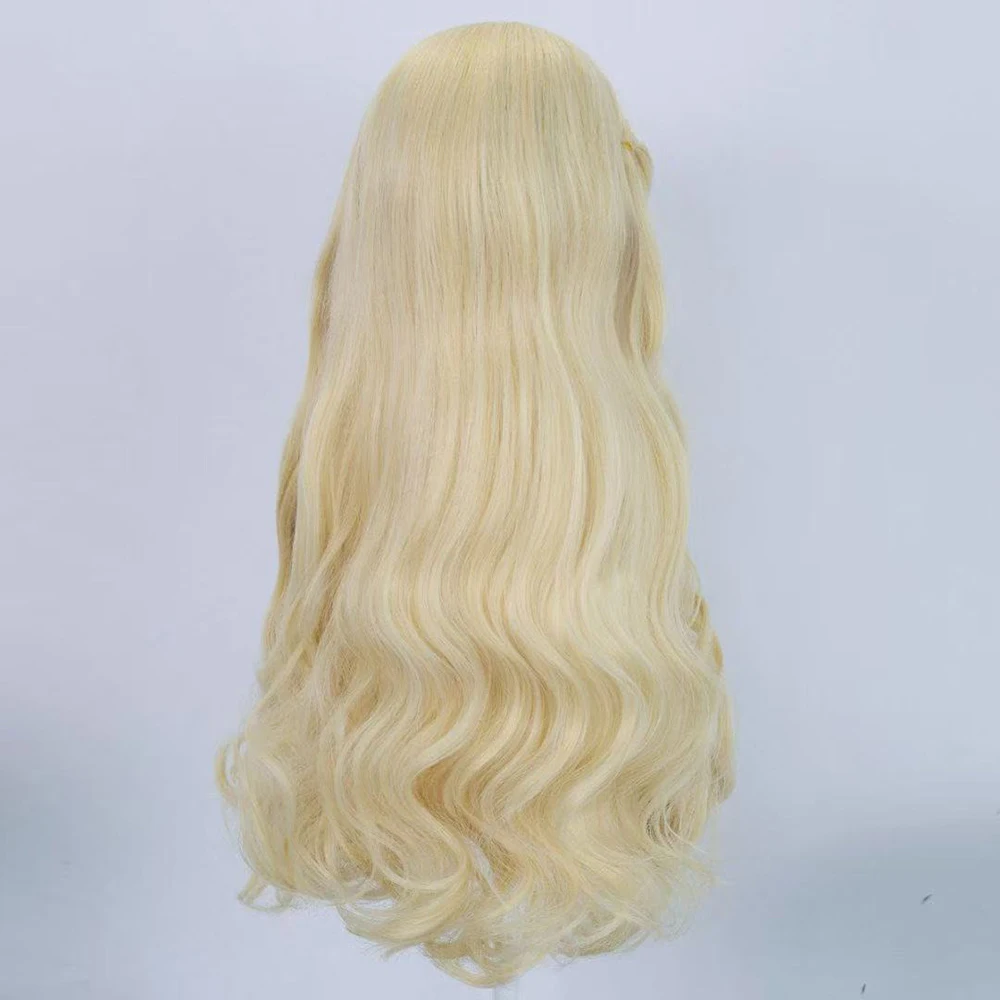 Peluca de Cosplay de película Wicked For Good Glinda para mujer, pelo largo dorado de Lolita, peluca sintética resistente al calor, accesorio para mascarada de Halloween