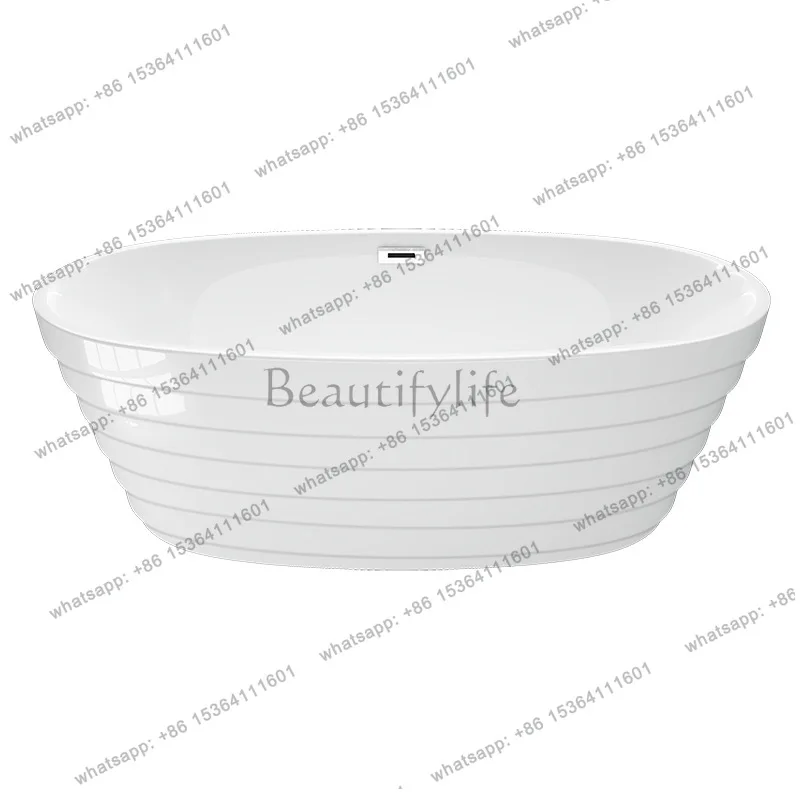1.7 meters adult household free-standing bathtub, stacked oval acrylic bathtub AJ-6003