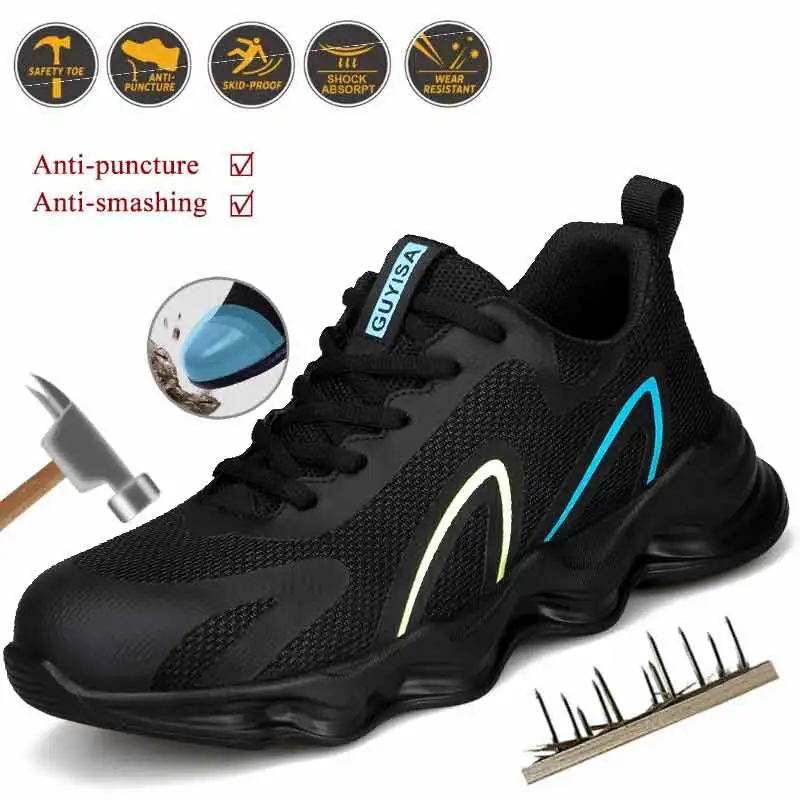 

latest men safety shoes fashion protective shoes work sneakers indestructible shoes puncture resistant shoes work boots